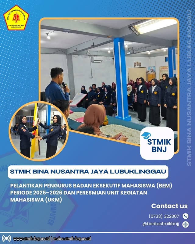 STMIK Bina Nusantara Jaya Lubuklinggau Lantik Pengurus BEM Periode 2025–2026 dan Resmikan UKM Mahasiswa