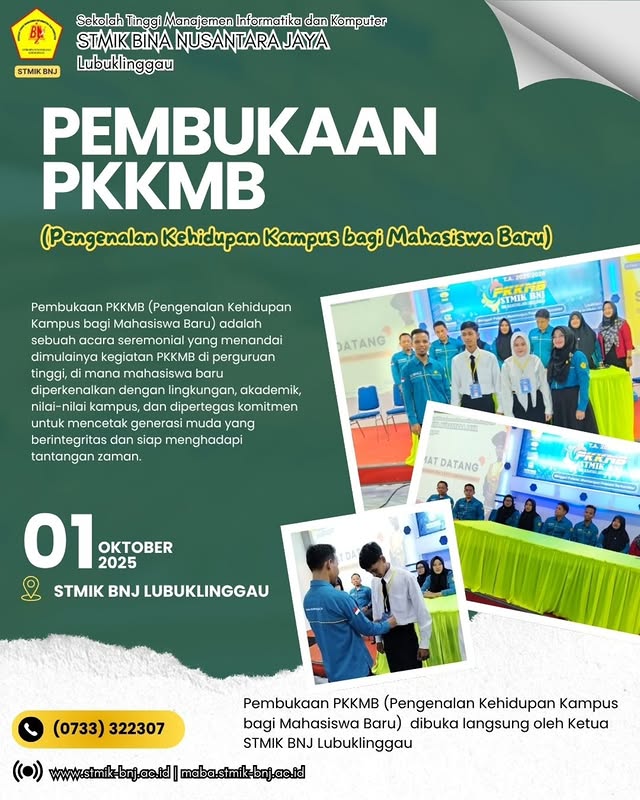 STMIK Bina Nusantara Jaya Lubuklinggau Gelar Pembukaan PKKMB Mahasiswa Baru Tahun Akademik 2025